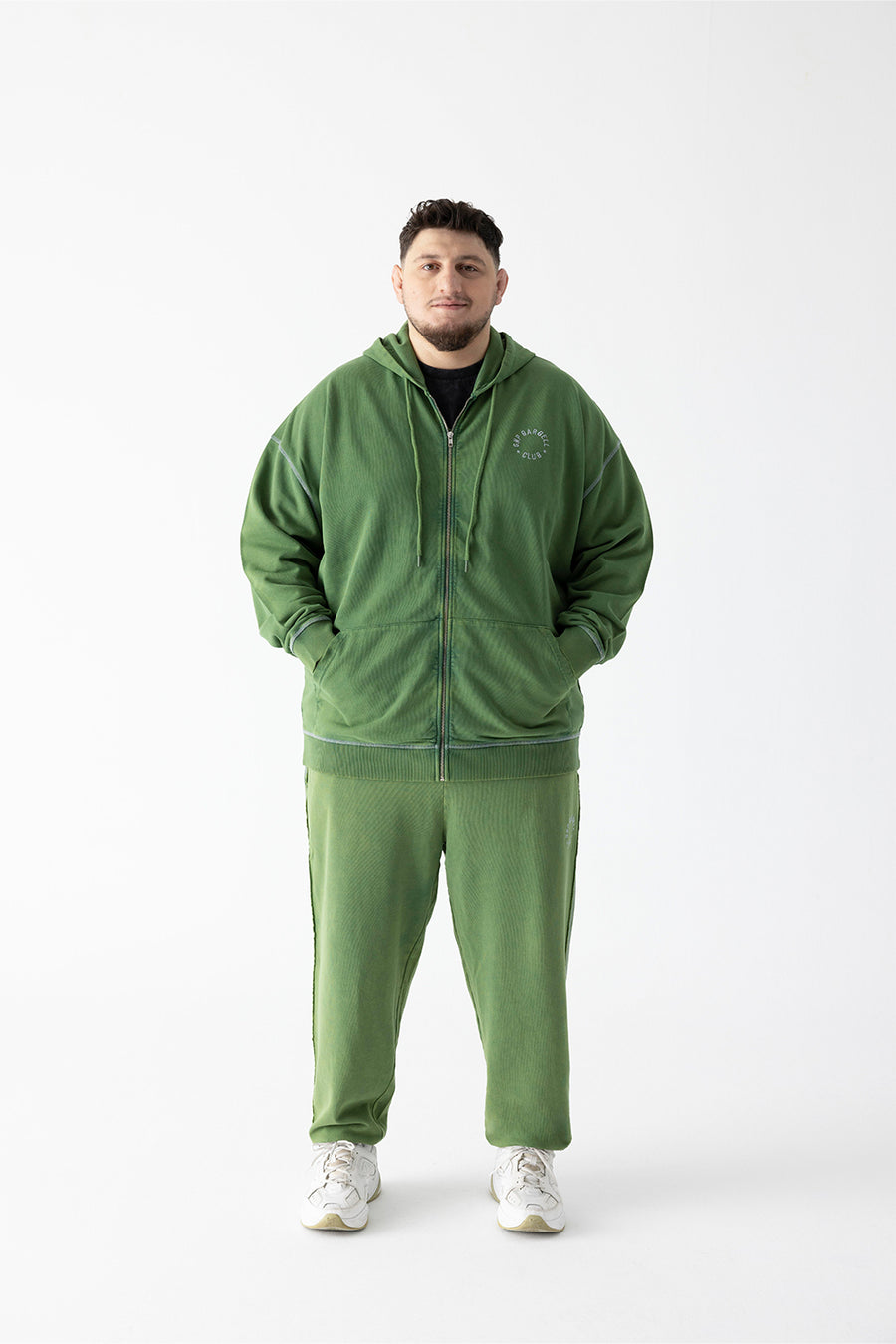 GNP  Eskitme Yıkamalı Sweatshirt Yeşil