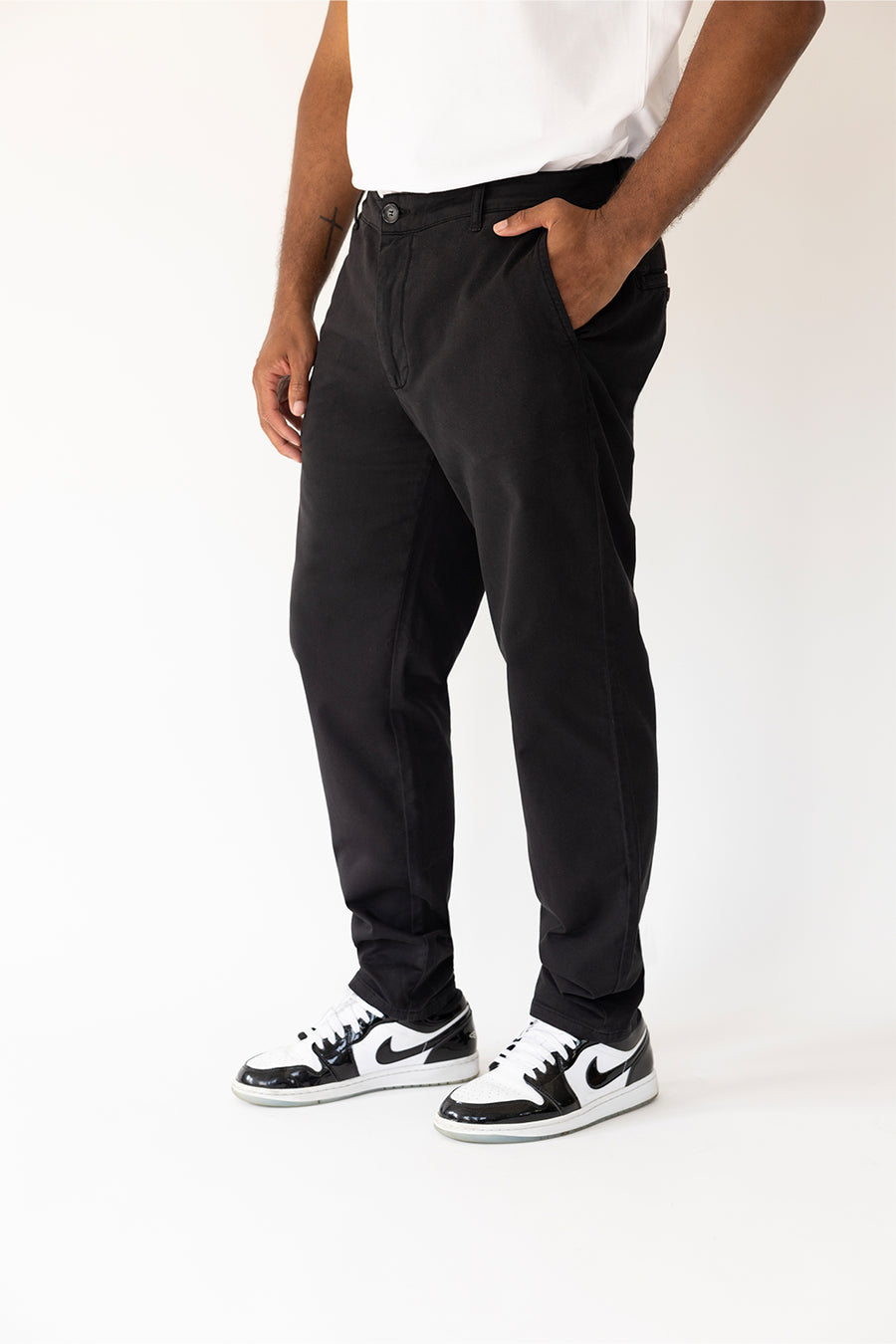 GNP Black Chino & Denim Pants Set