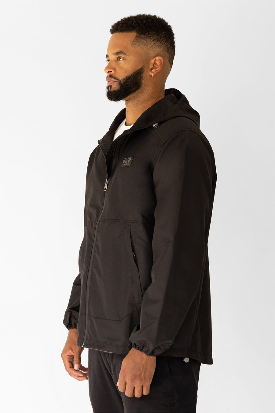 GNP Black Waterproof Rain Jacket 