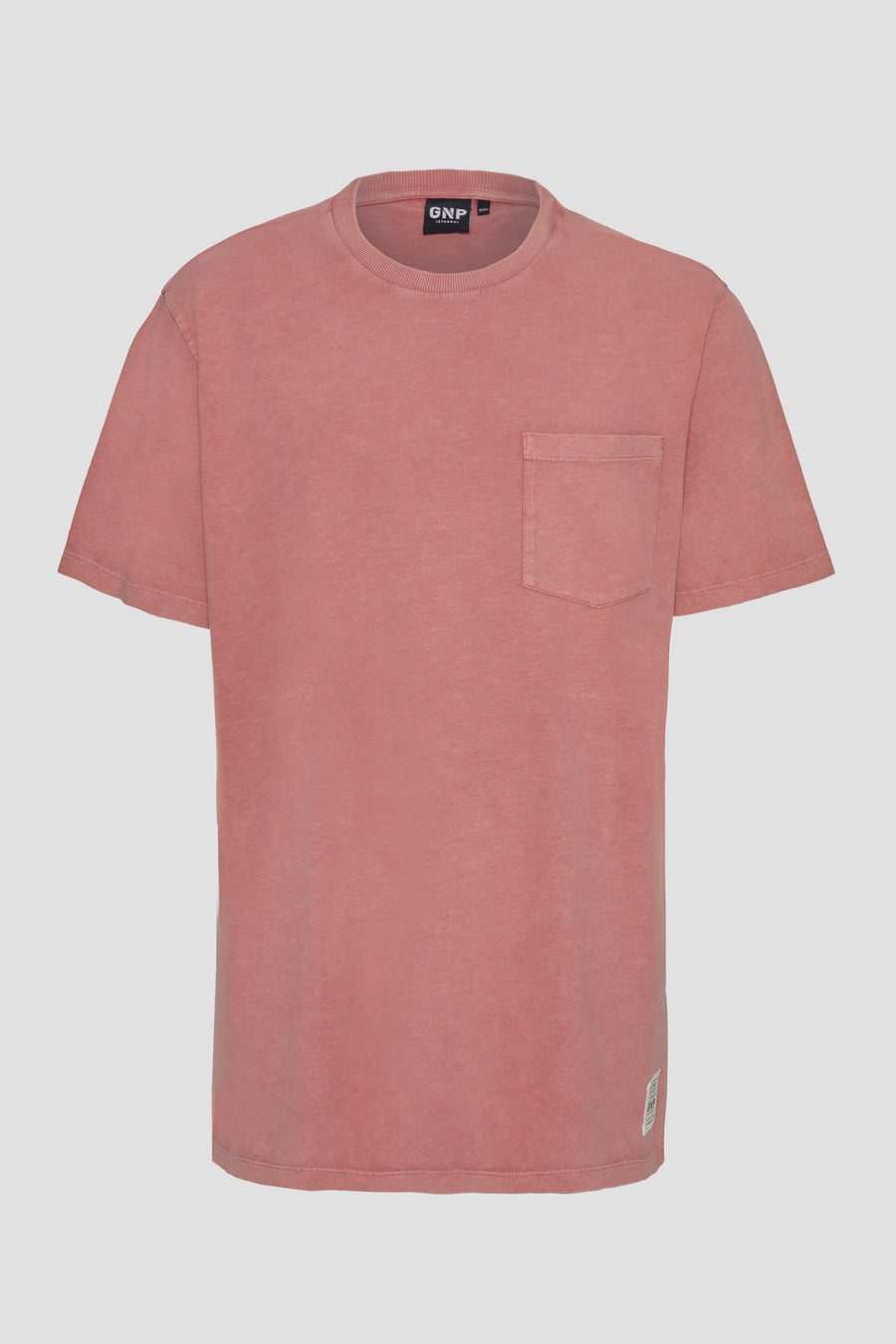 GNP Acid Washed Rose Tshirt With Pocket Detail
