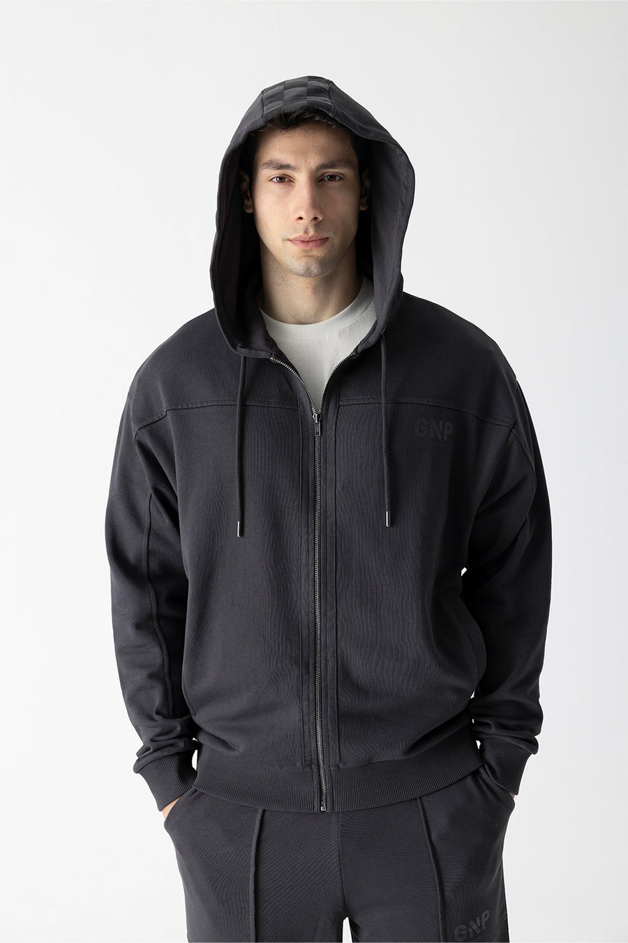 GNP Zip Through Asphalt Hoodie