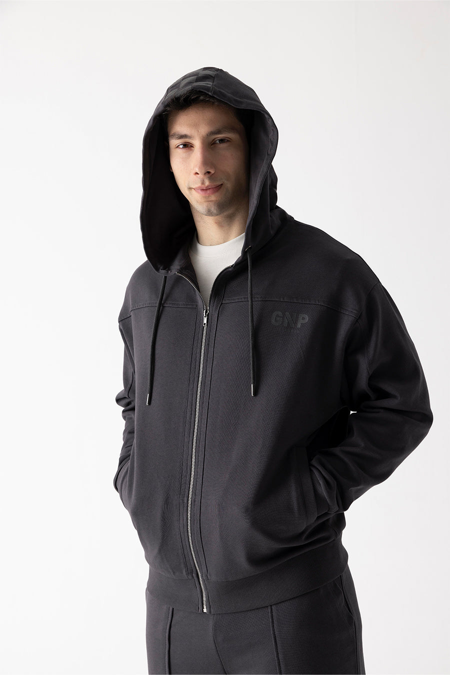 GNP Zip Through Asphalt Hoodie