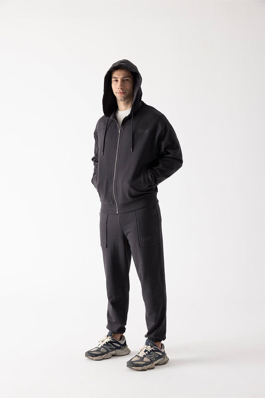 GNP Zip Through Asphalt Hoodie