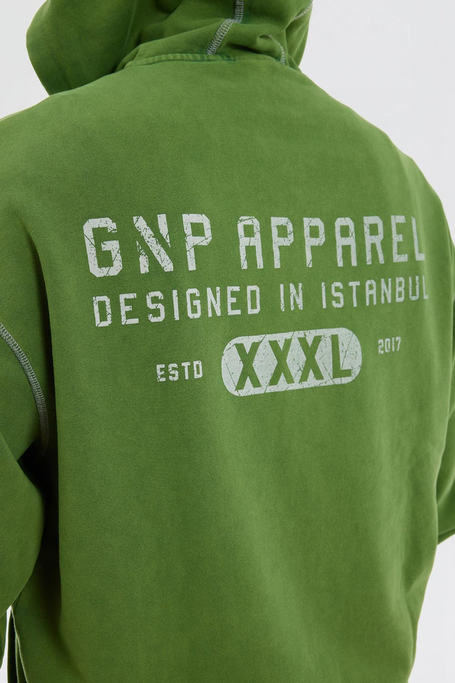 GNP Eskitme Yıkamalı Sweatshirt Yeşil