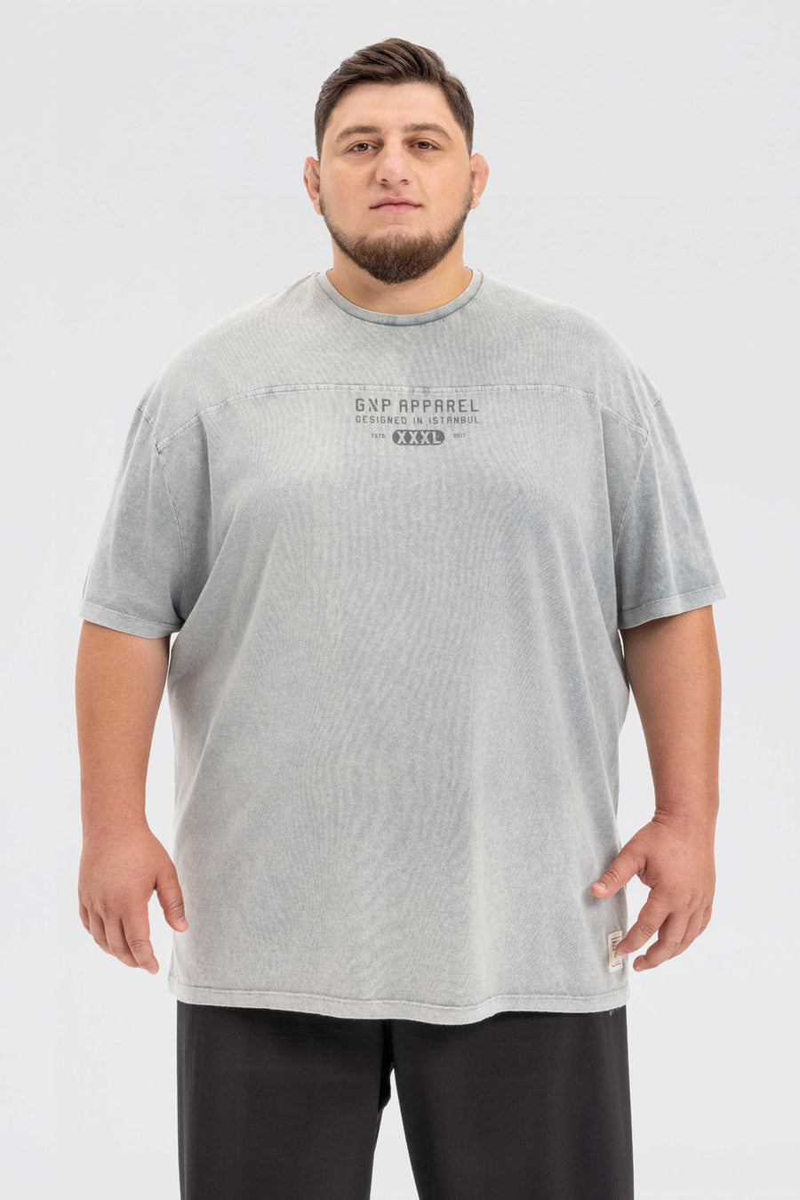 GNP Acid Washed Cut and Sew Grey t-shirt 
