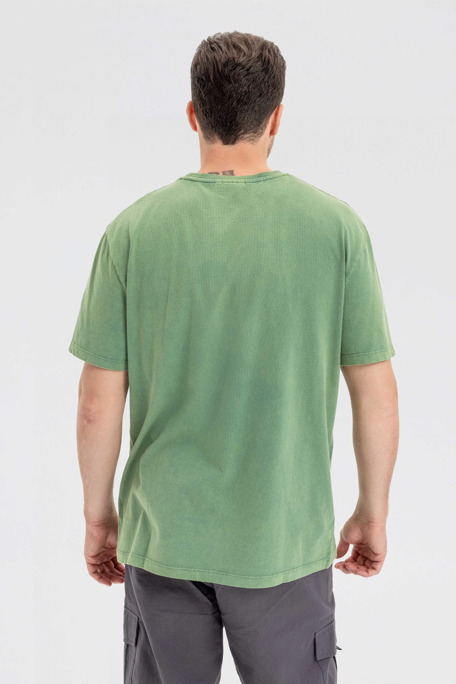 GNP Acid Washed Cut And Sew Green T-Shirt 