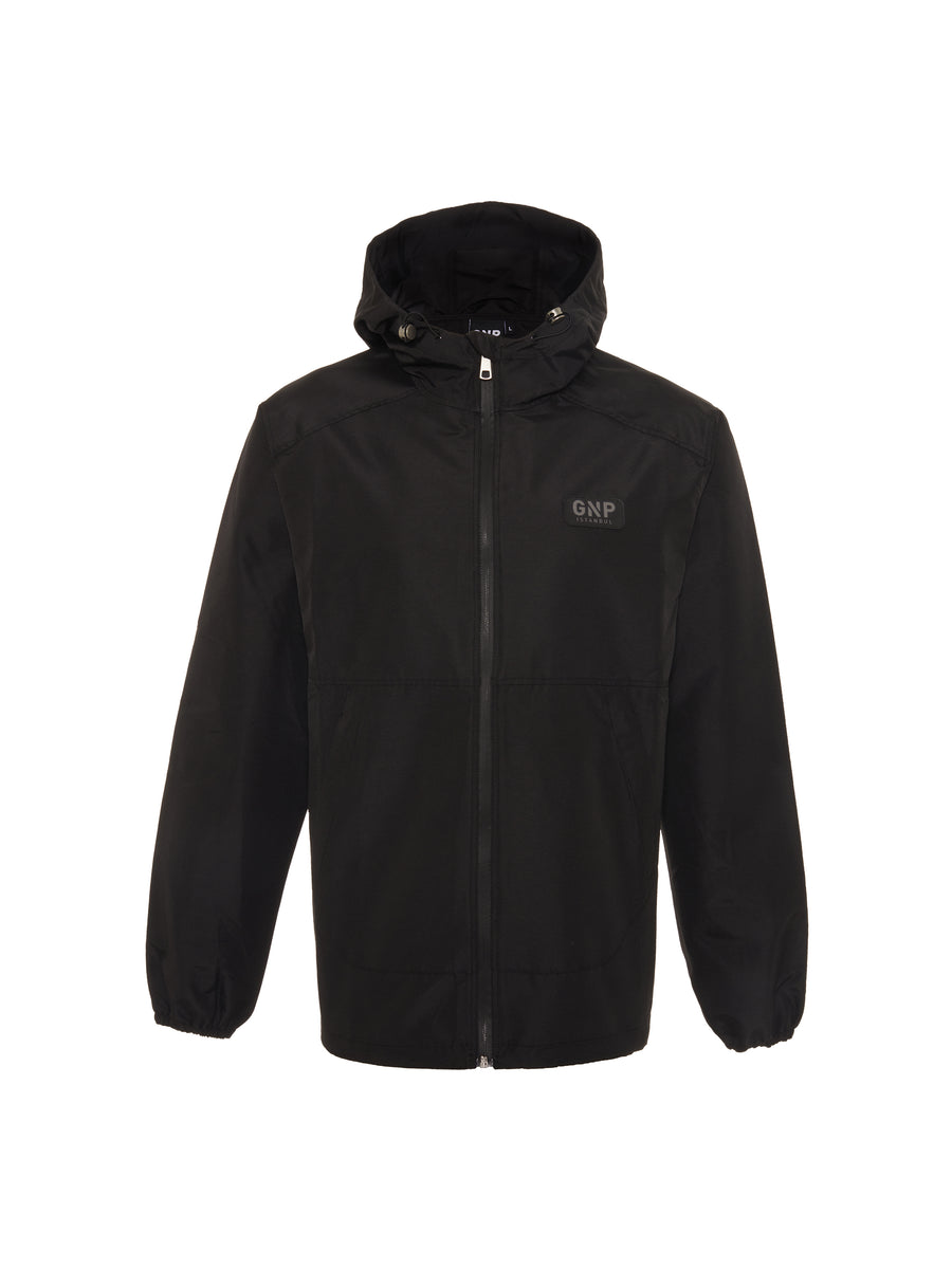 GNP Black Waterproof Rain Jacket 