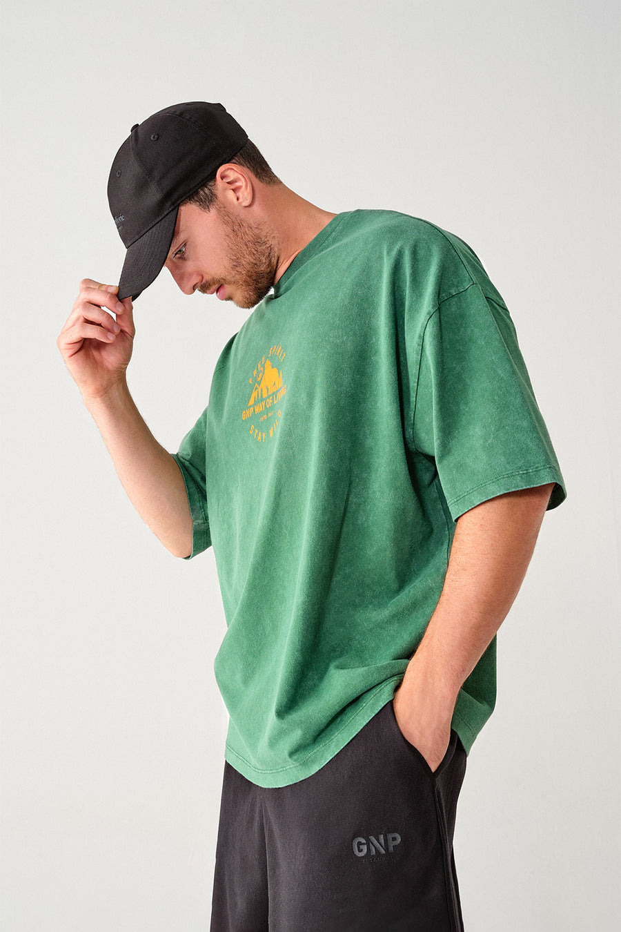 GNP Acid Washed Green Oversize Tshirt